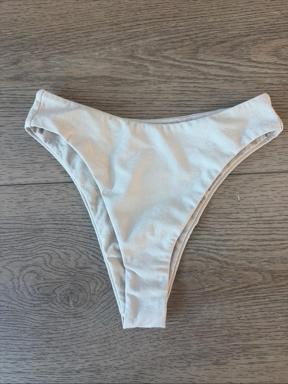 Tan + Lines - Sivan Ayla Cream High-Cut Bikini Bottoms